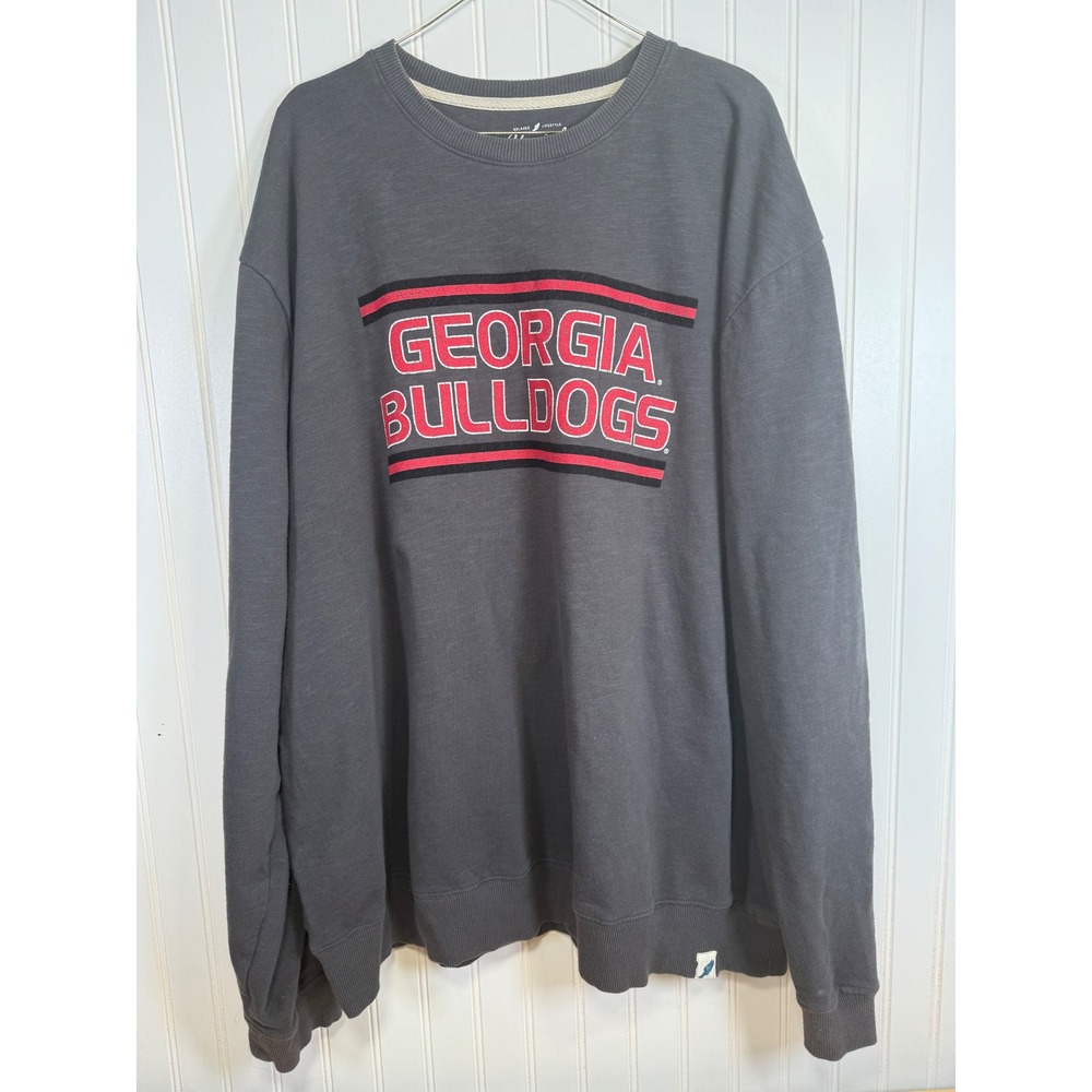 Vintage Unwind by League Georgia Bulldogs‎ Crewneck Sweatshirt Gray 2XL